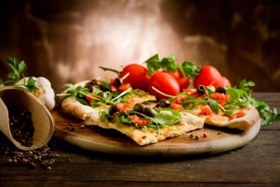 Vegetarian Pizza Made with Healthy Salt with Electrolytes