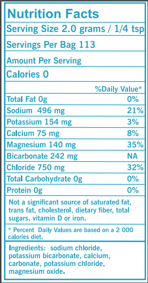 Boulder salt Nutrition Facts